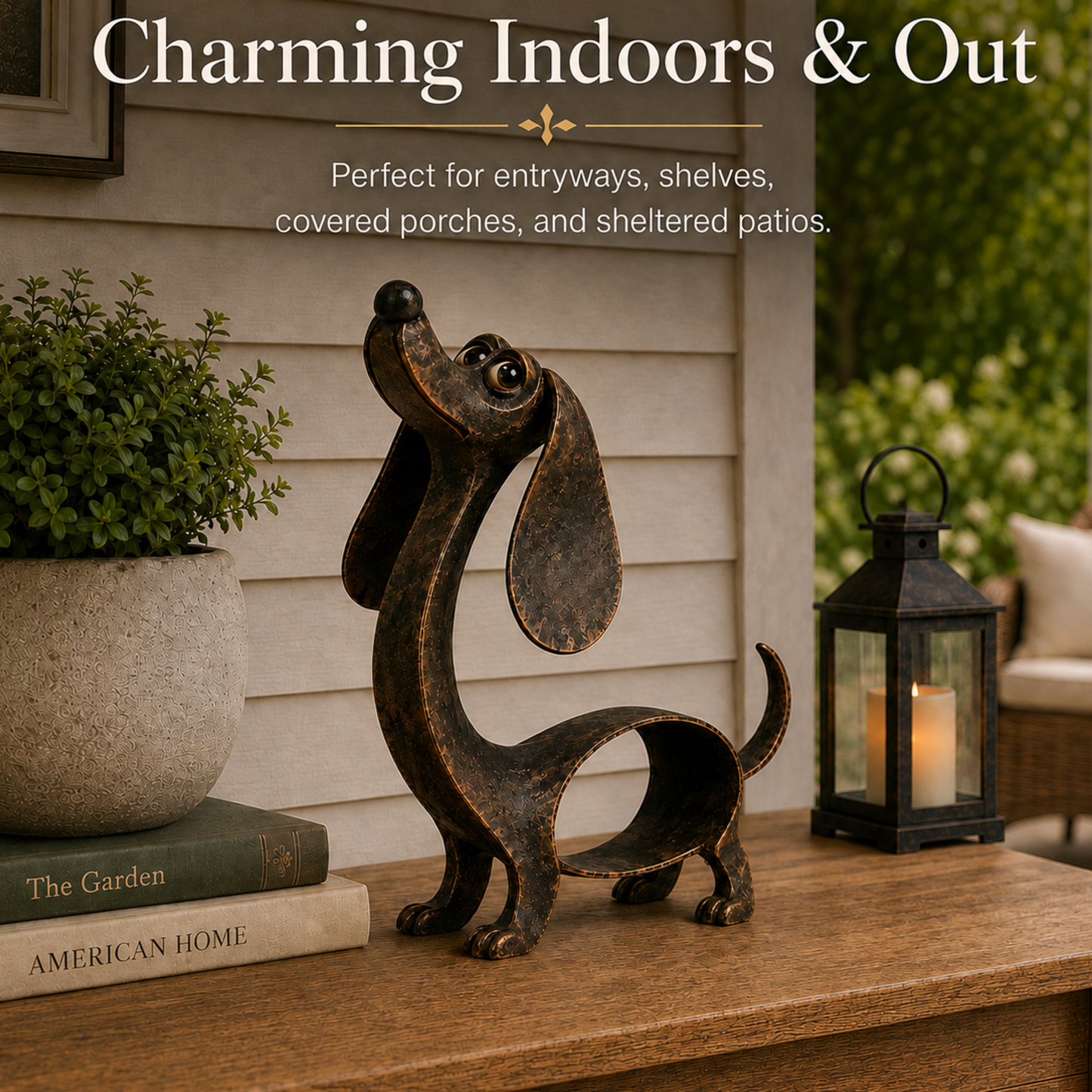 🐶✨Antique Bronze Dachshund Sculpture