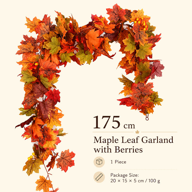 Autumn Maple Leaf Garland Decoration Set | Create a Warm Autumn Home Atmosphere