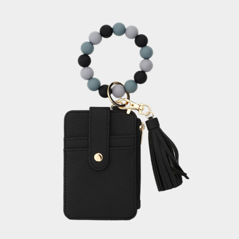 Beaded Leather Wallet