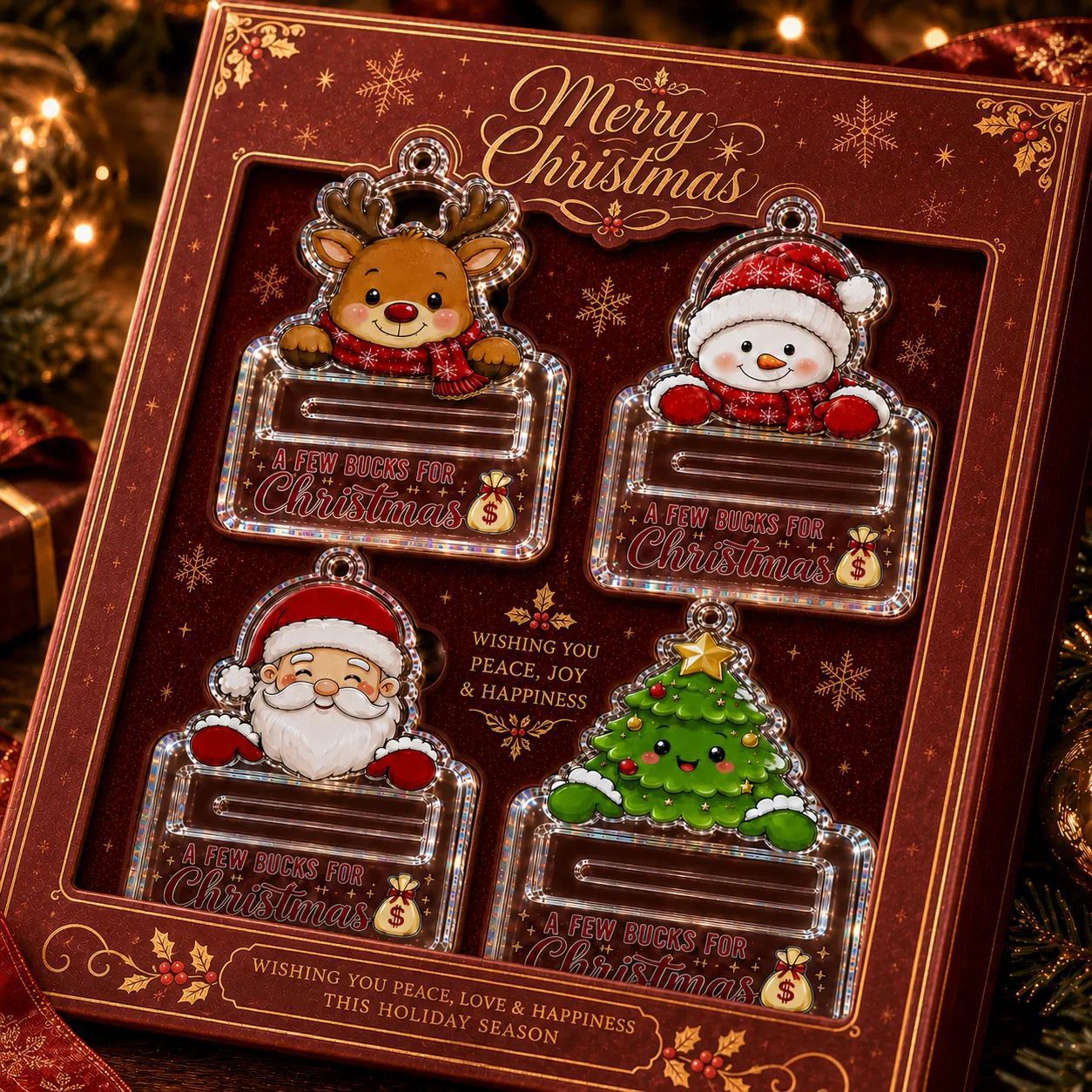 🎄Christmas Crystal Acrylic Holder Ornament