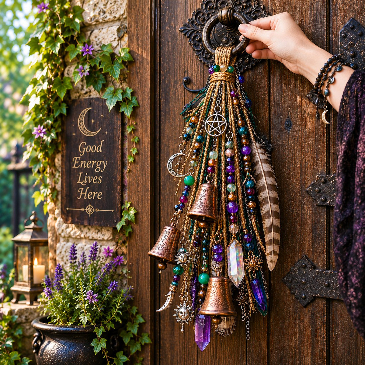 🔮Witch door decoration bell | 🌙Bells, Crystals & Celestial Hanging Decor