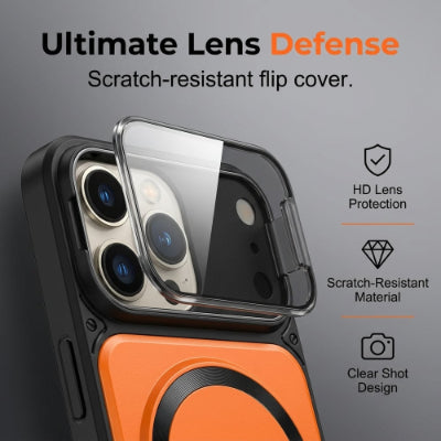 MagSafe Magnetic Case with Camera Lens Cover & Invisible Stand