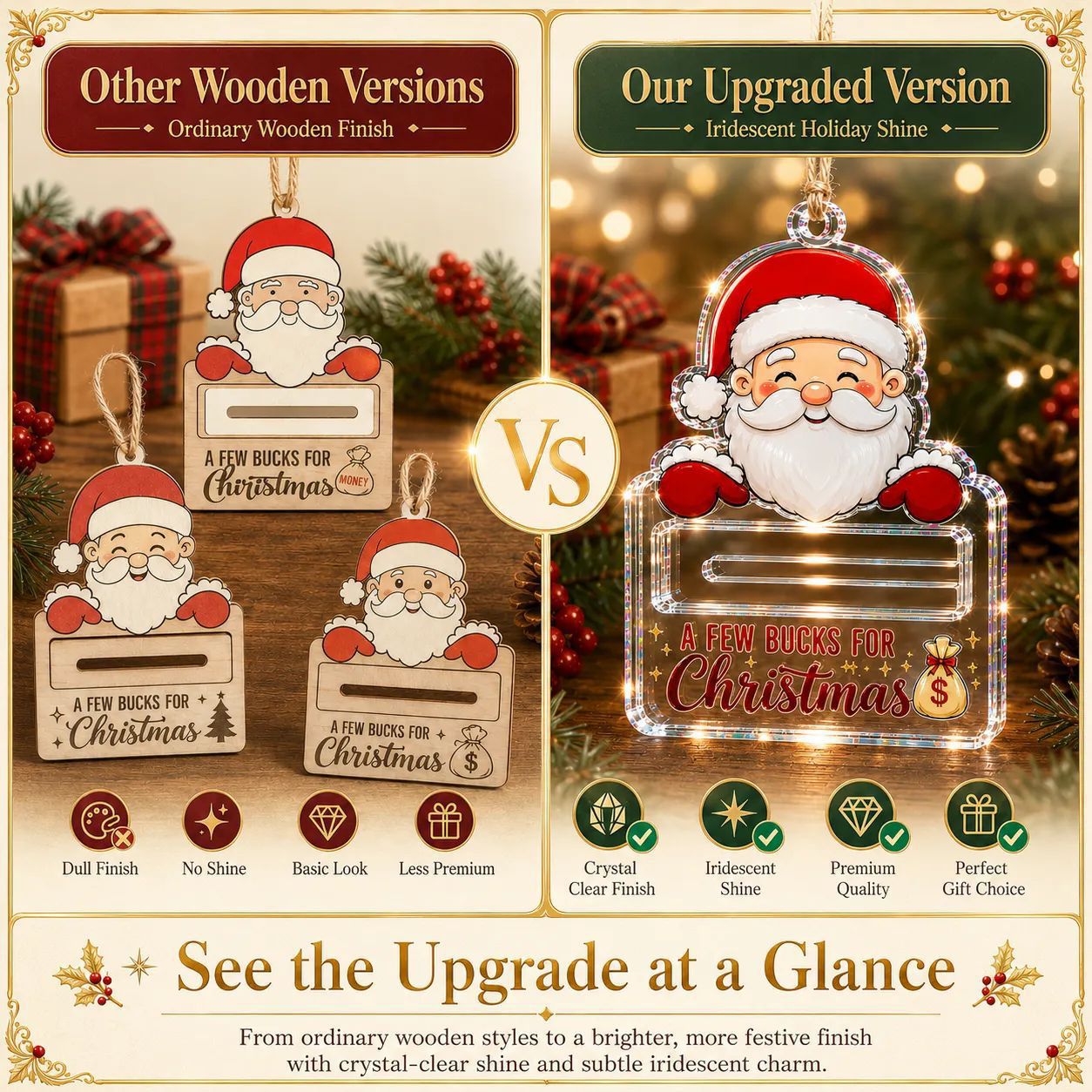 🎄Christmas Crystal Acrylic Holder Ornament