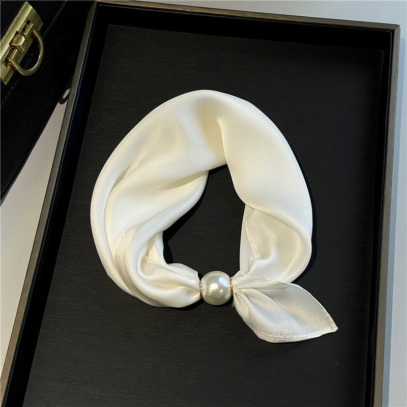 🤍 Pearl Scarf Necklace with Magnetic Clasp