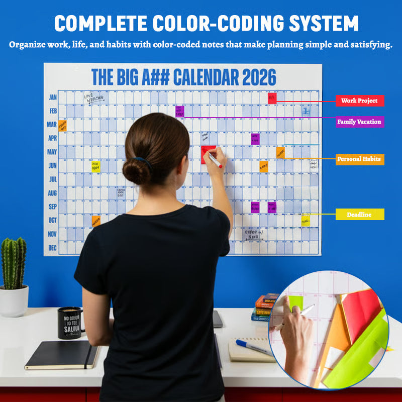 🔥New Year Sale 50% Off🔥The Big A Calendar 2026 - Design Your Amazing 2026!