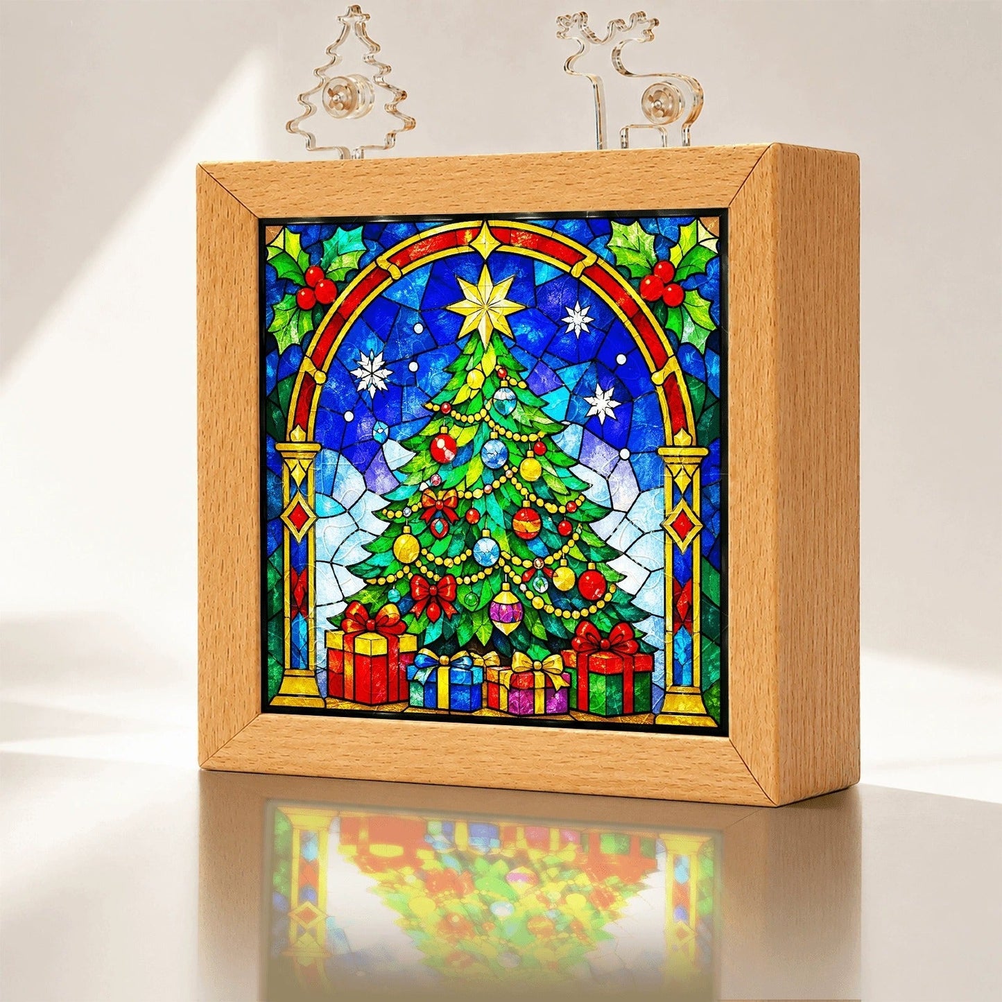 🧩Acrylic Puzzle Night Light - Santa Claus and Reindeer