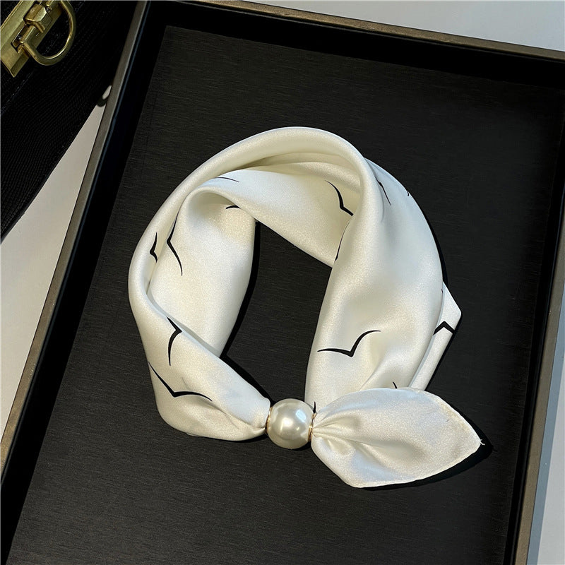 🤍 Pearl Scarf Necklace with Magnetic Clasp