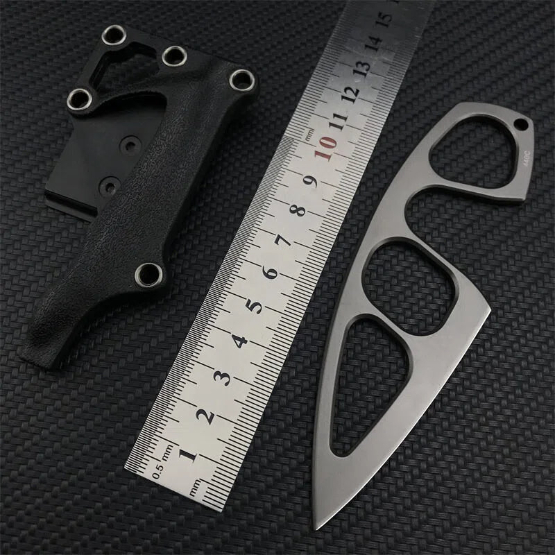 Tactical EDC Knife with Multi-Carry Sheath & Belt Clip