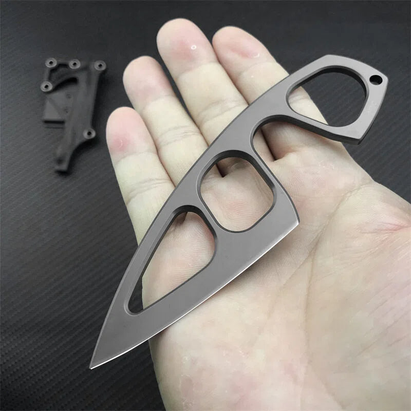 Tactical EDC Knife with Multi-Carry Sheath & Belt Clip
