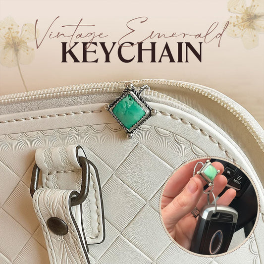Vintage Emerald Keychain