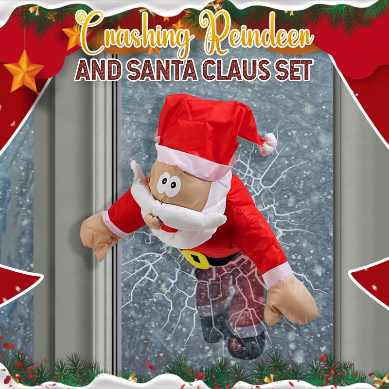 Crashing Reindeer and Santa Claus Set