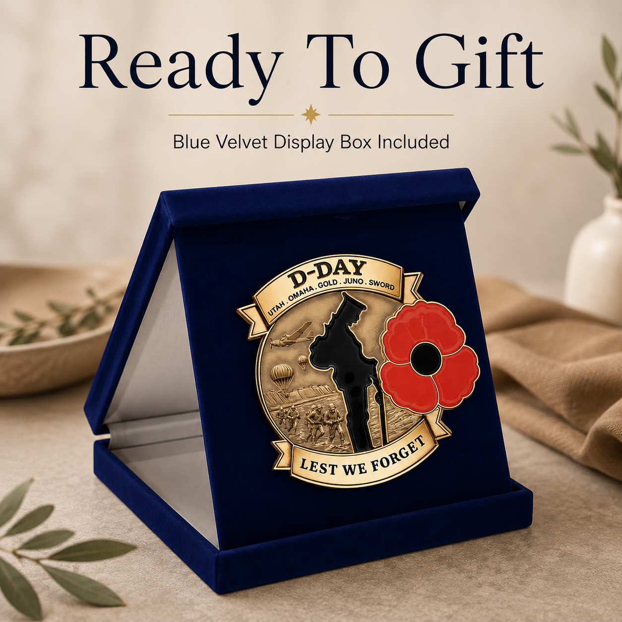 Honor Their Sacrifice 🌹 80th Anniversary Commemorative Brooch