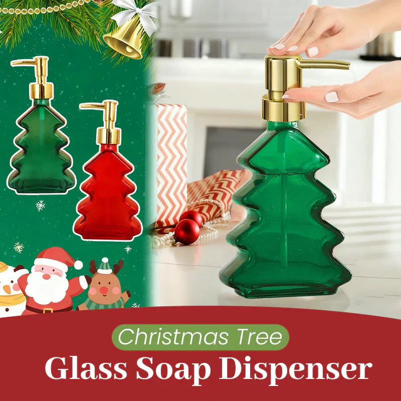🔥Christmas sale 49% off🎄Christmas Tree Glass Soap Dispenser