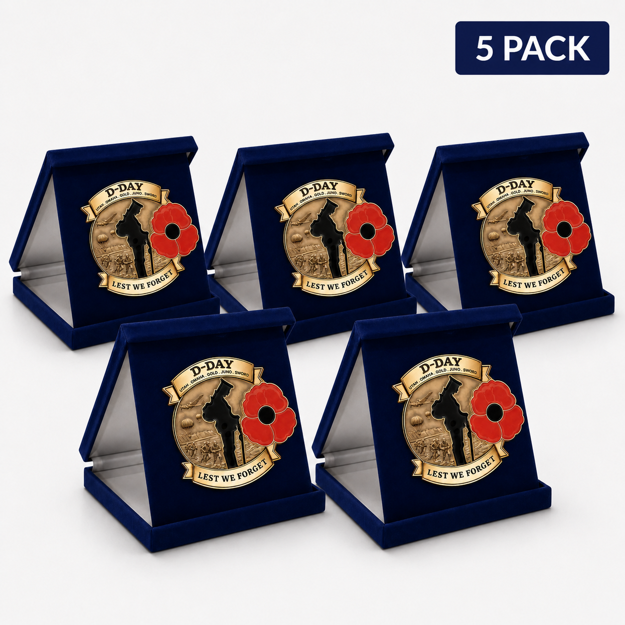 Honor Their Sacrifice 🌹 80th Anniversary Commemorative Brooch