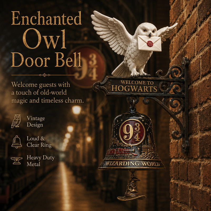 🦉 🔔 Enchanted Owl   Door Bell — Magical   Platform 9¾ Welcome   Chime