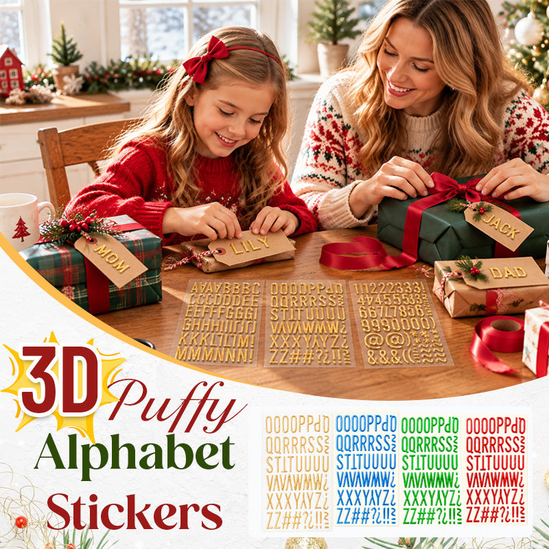 3D Puffy Alphabet Stickers – Bold-Style Letters for DIY Journals, Scrapbooks and Labels
