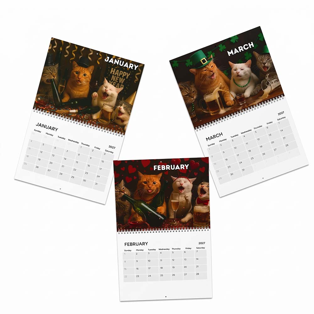 🍺🐱 2027 Drunk Cats Calendar