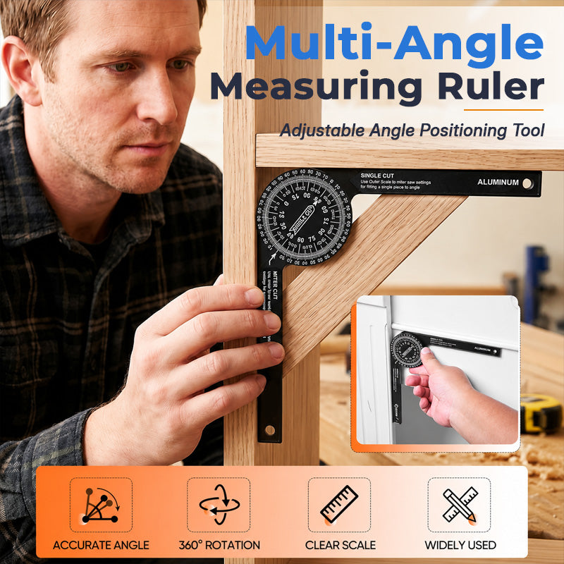 📐 Multi-Angle Measuring Ruler | Adjustable Angle Positioning Tool