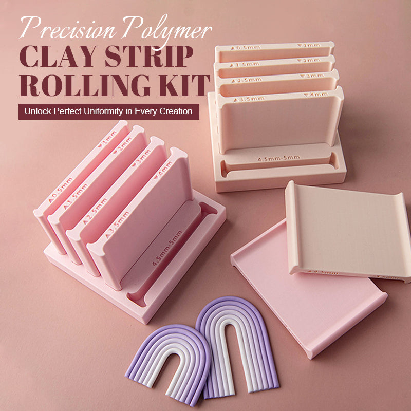 Precision Polymer Clay Strip Rolling Kit 🎨 — Unlock Perfect Uniformity in Every Creation