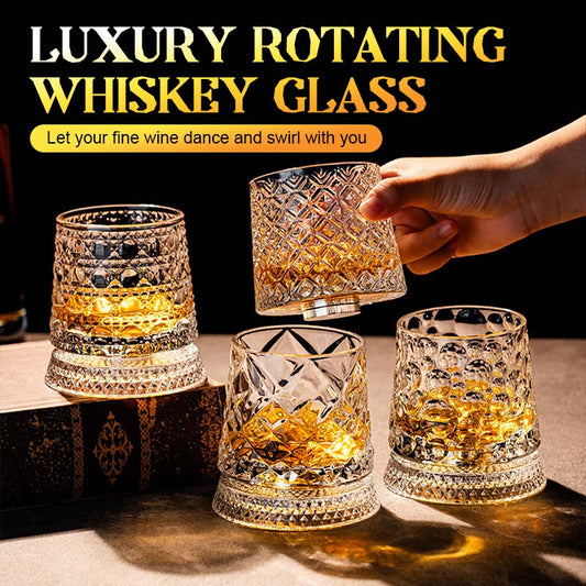 ✨Lyxig Roterande Whiskyglas · Crystal Spin Collection🍸