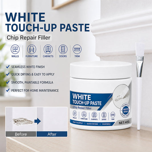 White Furniture Touch-Up Paste with Brush