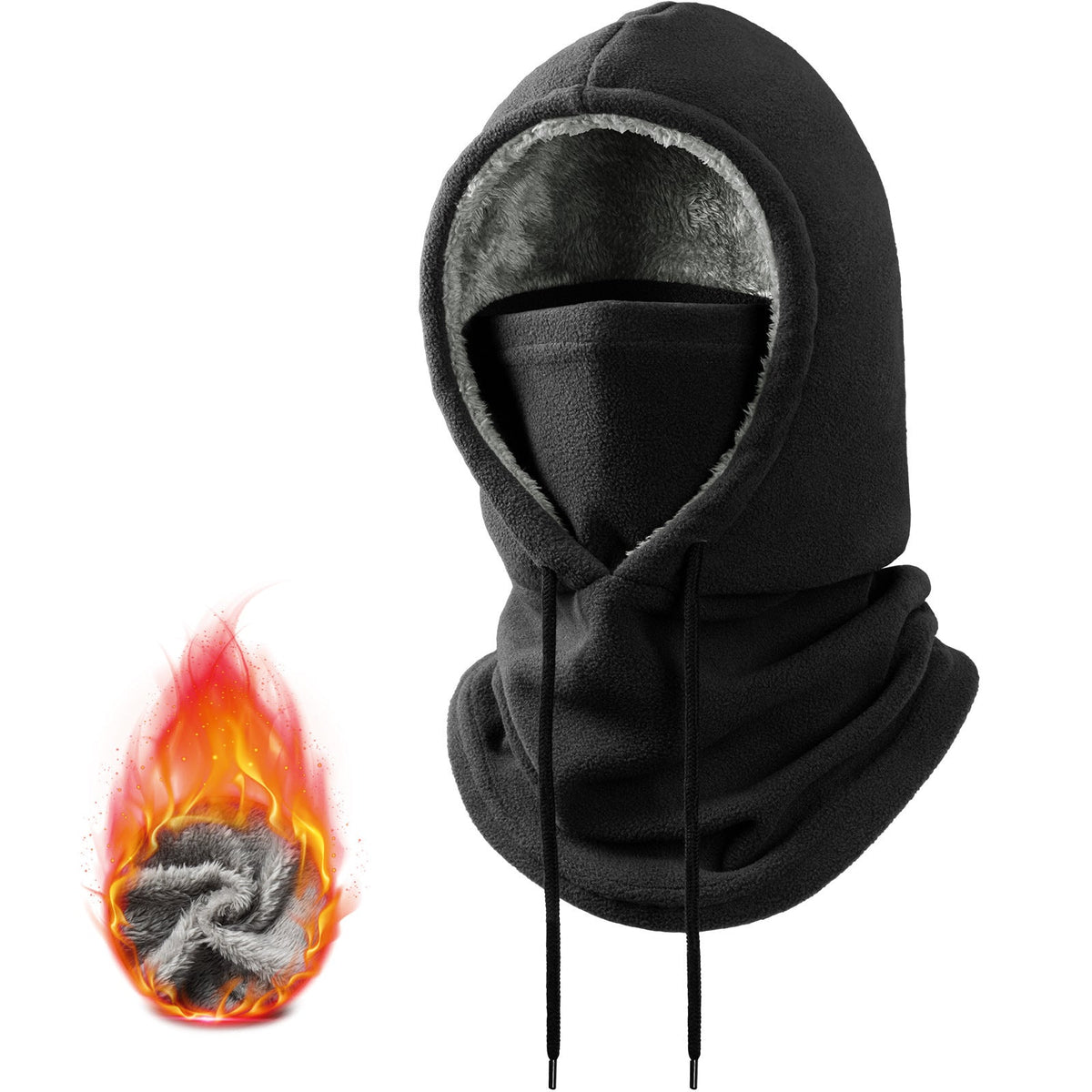 3-in-1 Winter Hat Windproof Thermal Neck Face Ear Warmer, Winter Balaclava for Men Women, Outdoor Ski Cycling Warm Face Cover, Cold Weather Thick Fleece Headwear