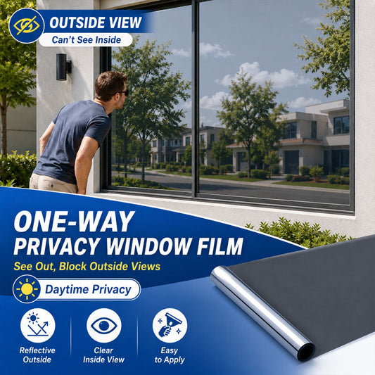 One-Way Privacy Window Film Heat Insulation Balcony Sunshade Glass Sticker Living Room Window Sunscreen