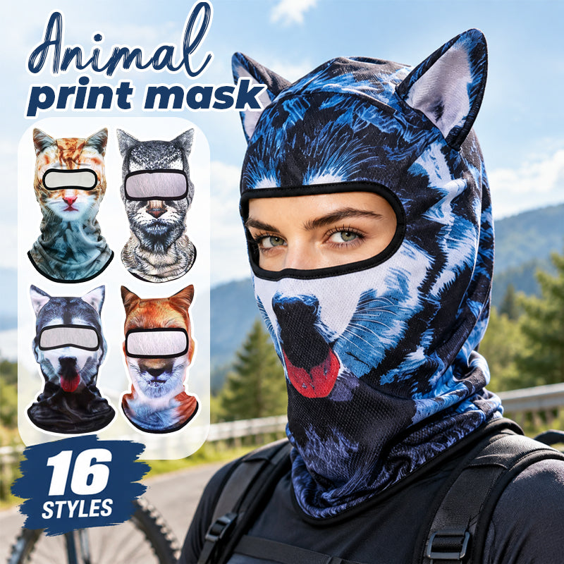 🐾 Playful Animal Print Face Cover