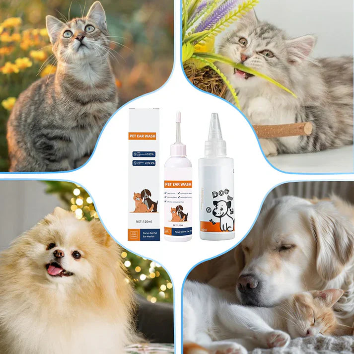 🐾 Buy 2, get 1 free! ✨ Pet ear cleaning solution – a gentle formula with soothing aloe vera for dogs and cats, preventing infections and unpleasant odours 🌿👂