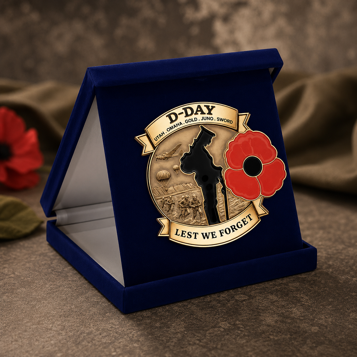 Honor Their Sacrifice 🌹 80th Anniversary Commemorative Brooch