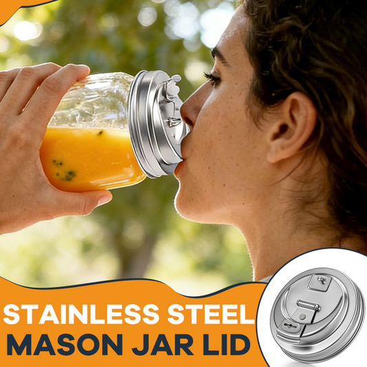 Stainless Steel Wide-mouth Mason Jar Lid 🥤