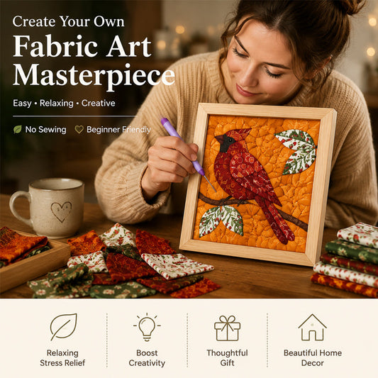 🔥Limited-Time Offer 49% OFF🔥 No-Sew & Cut-Free Fabric Mosaic Wall Art DIY Kit with Frame