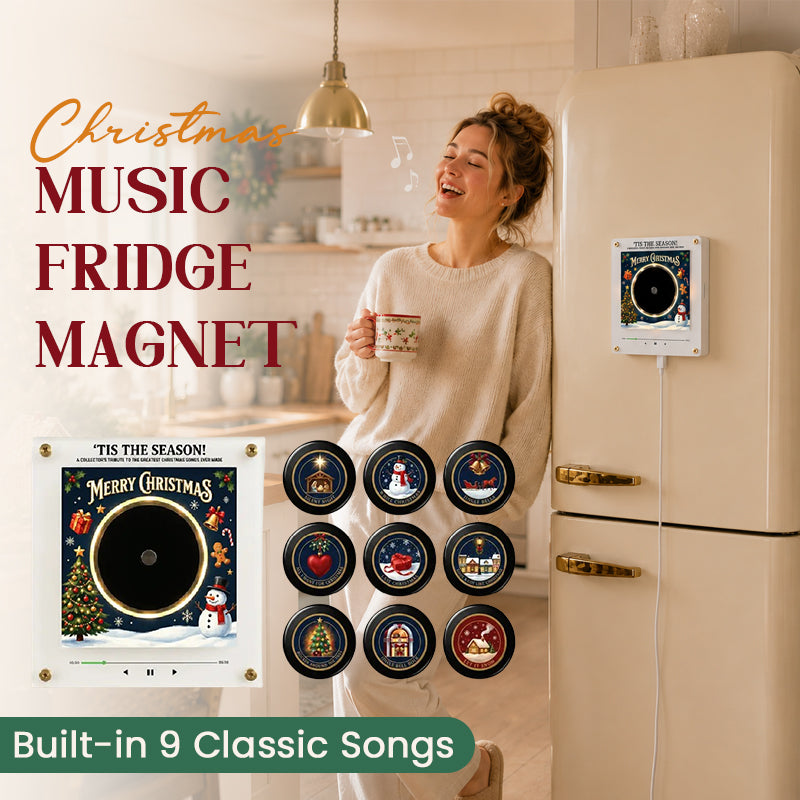 Christmas Music Refrigerator Stickers | 9 Classic Christmas Songs Interactive Holiday Decor
