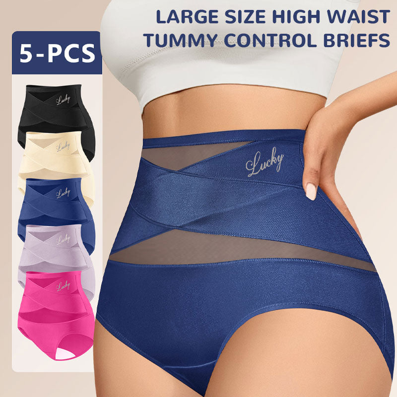 Large Size High Waist Tummy Control Briefs
