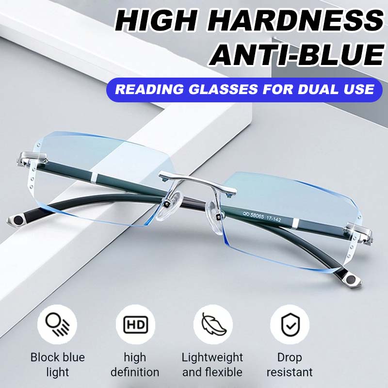 HIGH-HARDNESS ANTI-BLUE LIGHT READING GLASSES FOR DUAL USE