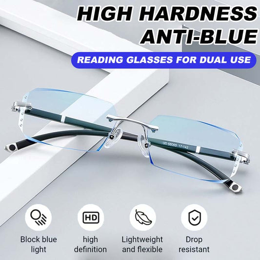 HIGH-HARDNESS ANTI-BLUE LIGHT READING GLASSES FOR DUAL USE