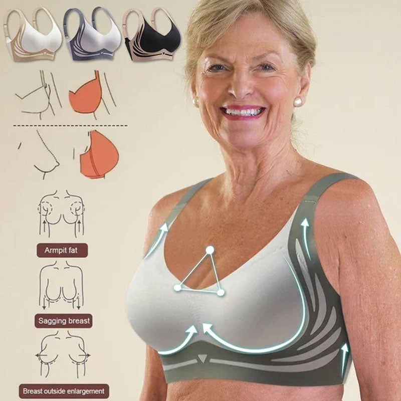 🎁 Super gather bra | Wireless Push-up Bra👍No more sagging breasts