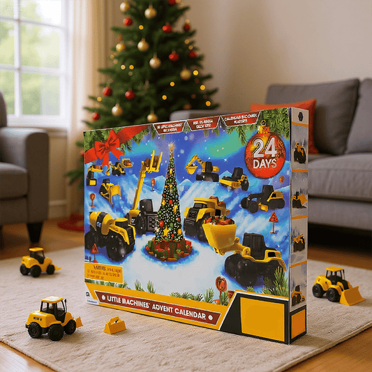 24-day Christmas countdown calendar with construction truck