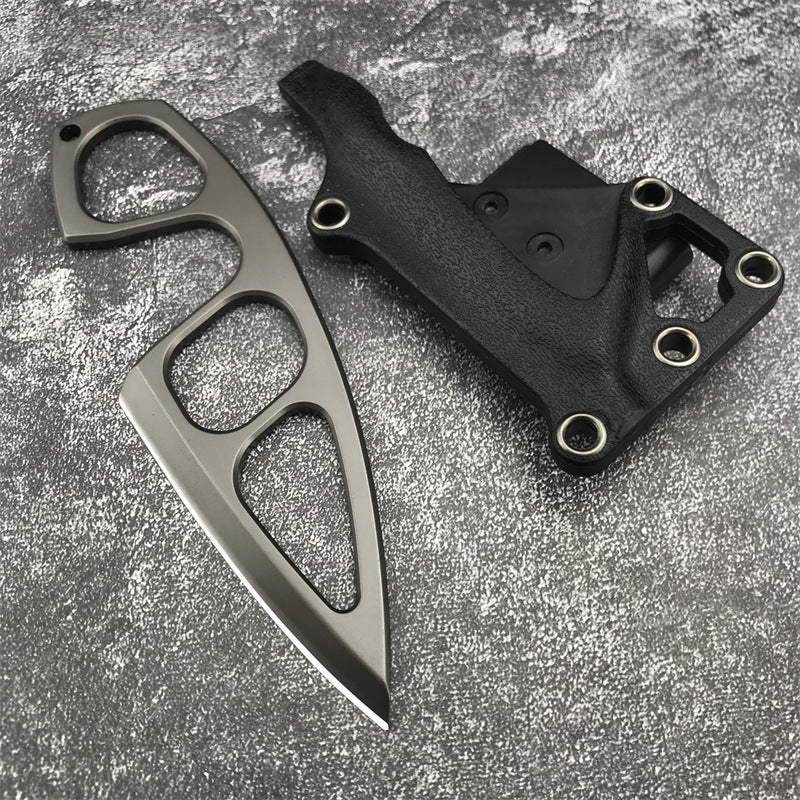 Tactical EDC Knife with Multi-Carry Sheath & Belt Clip