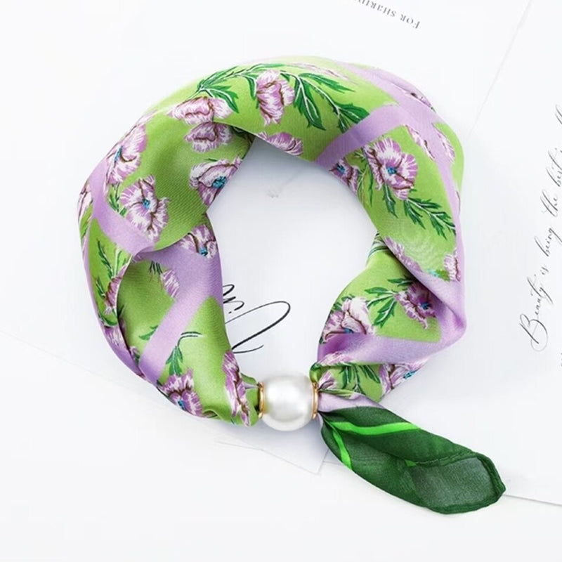 🤍 Pearl Scarf Necklace with Magnetic Clasp