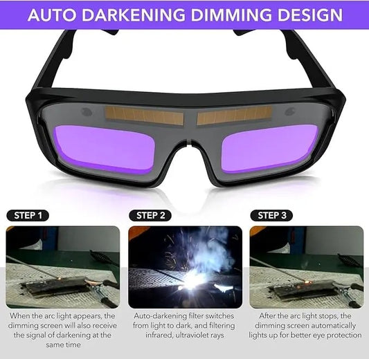 🎁✨Solar Auto-Darkening Welding Goggles – Eye Protection with Smart Light Control