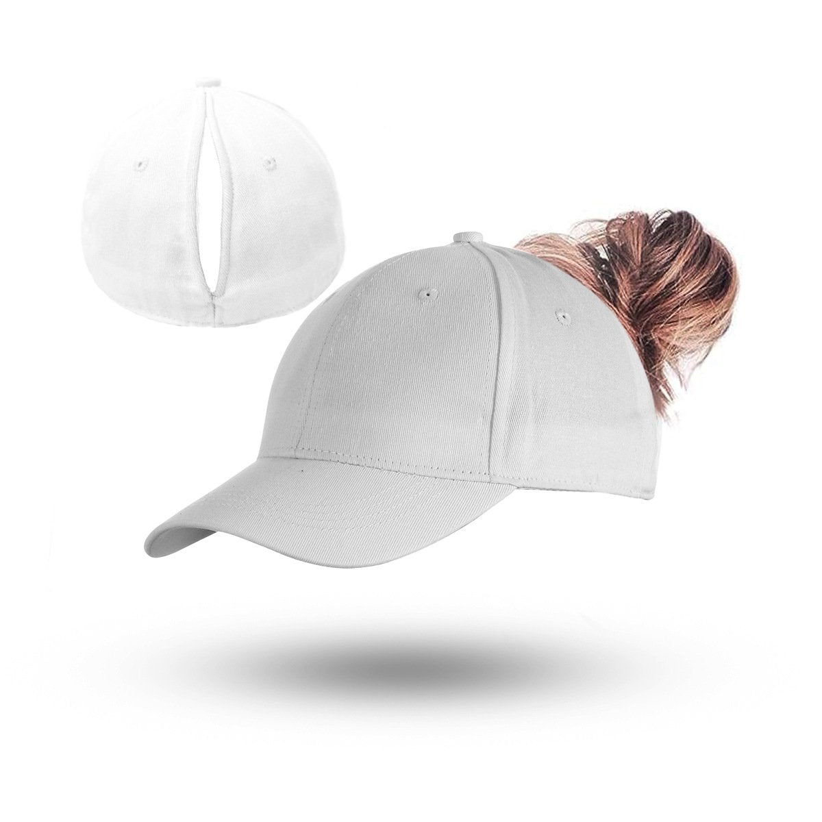 Ponytail Baseball Cap with Magnetic Closure