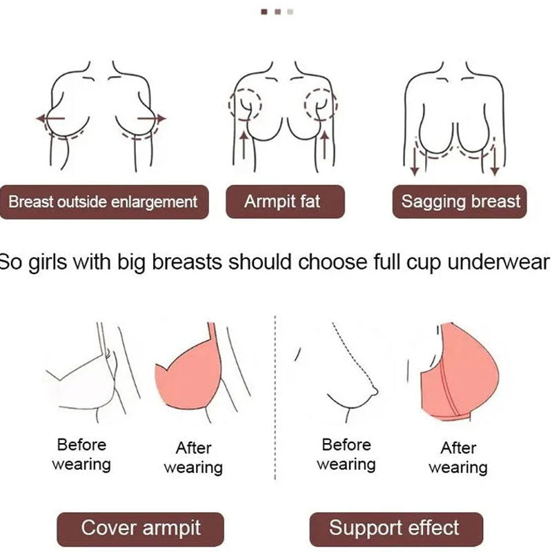 🎁 Super gather bra | Wireless Push-up Bra👍No more sagging breasts