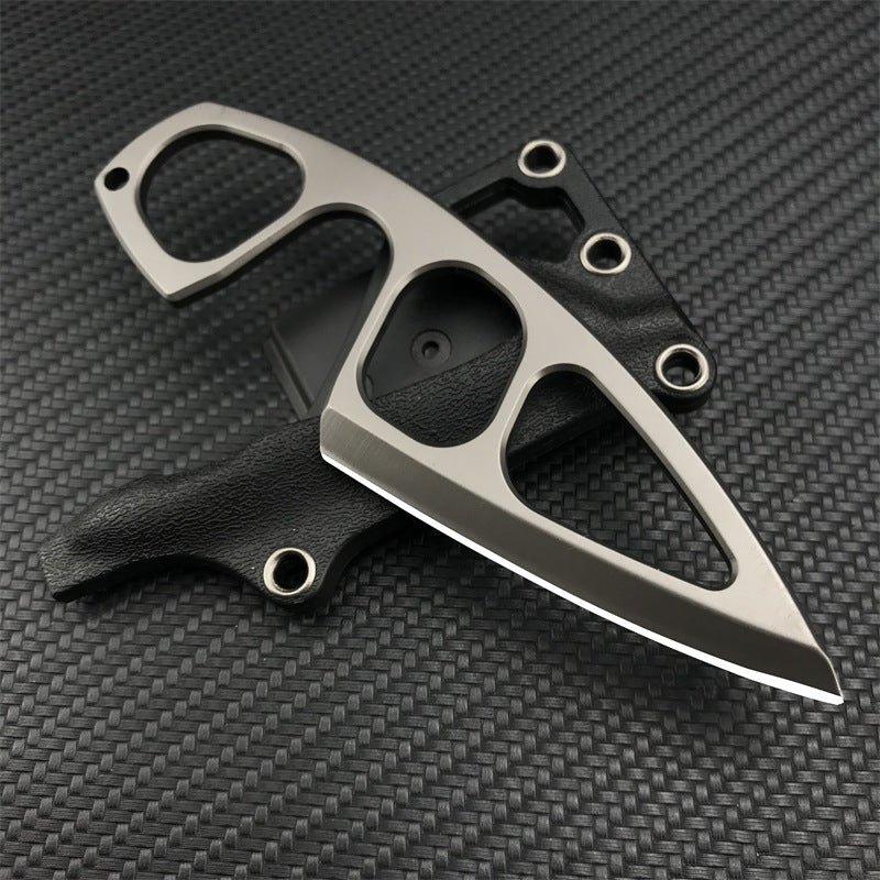 Tactical EDC Knife with Multi-Carry Sheath & Belt Clip