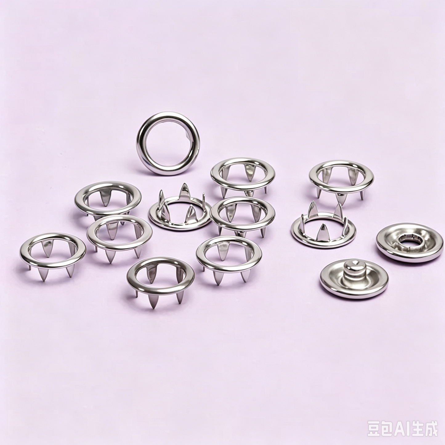 Colored Five-pronged Snap Fasteners