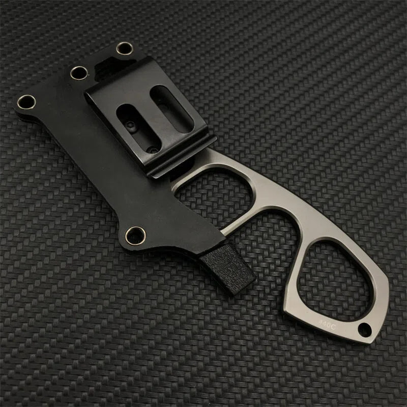 Tactical EDC Knife with Multi-Carry Sheath & Belt Clip