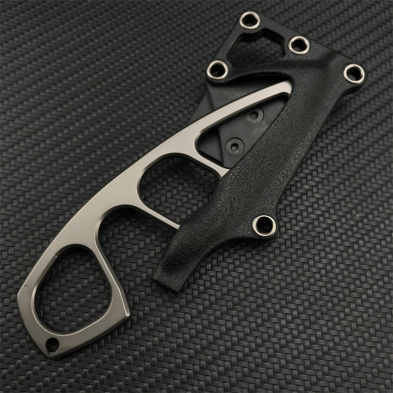 Tactical EDC Knife with Multi-Carry Sheath & Belt Clip