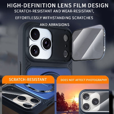 MagSafe Magnetic Case with Camera Lens Cover & Invisible Stand