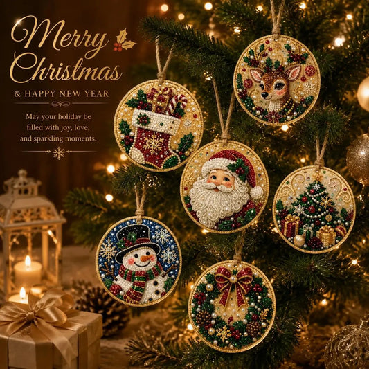 Christmas DIY Diamond Painting Ornaments Kit – Xmas Tree Hanging Craft Decoration