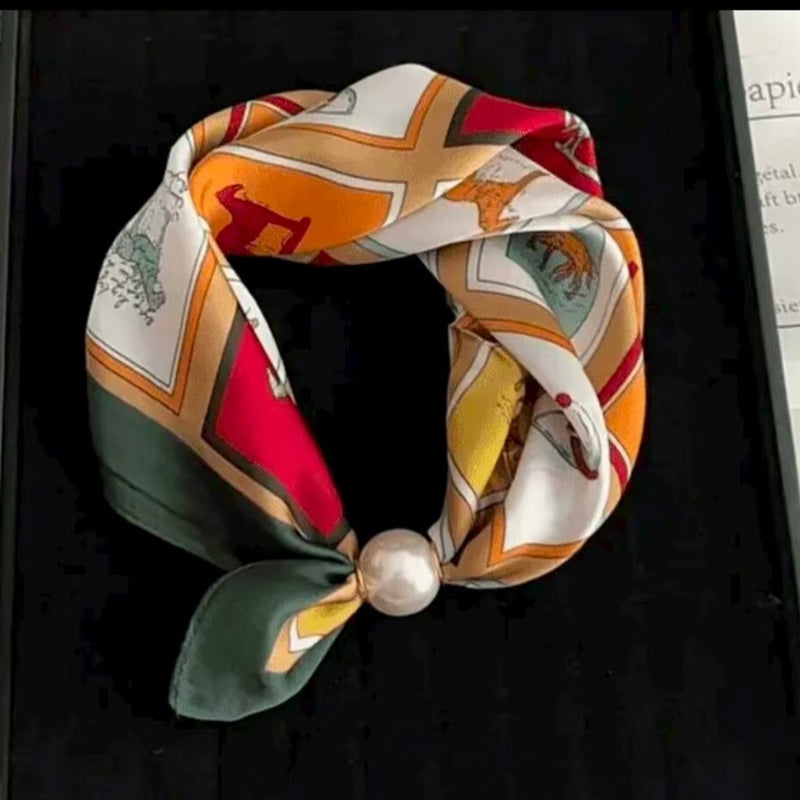 🤍 Pearl Scarf Necklace with Magnetic Clasp